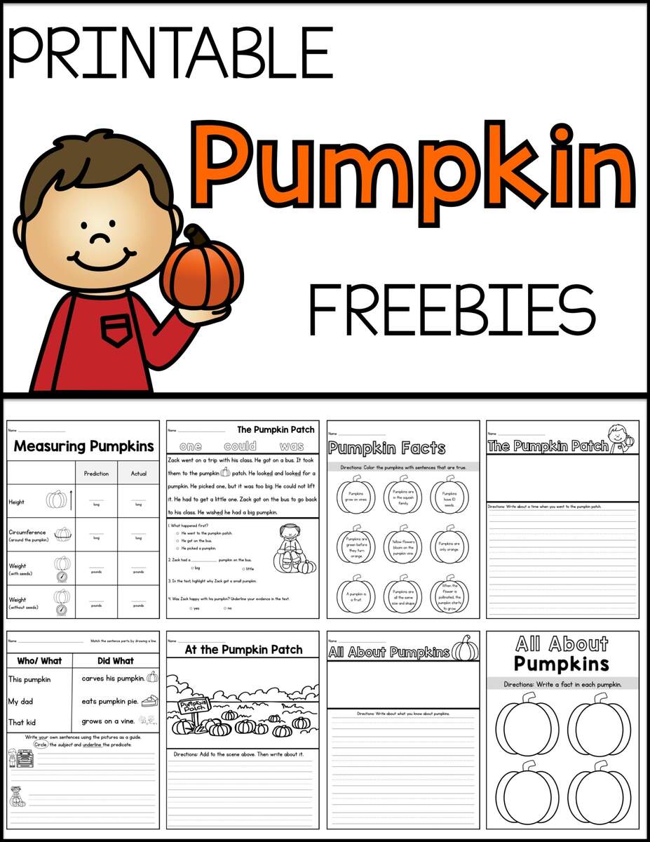 Pumpkin Freebies Sarah S Teaching Snippets