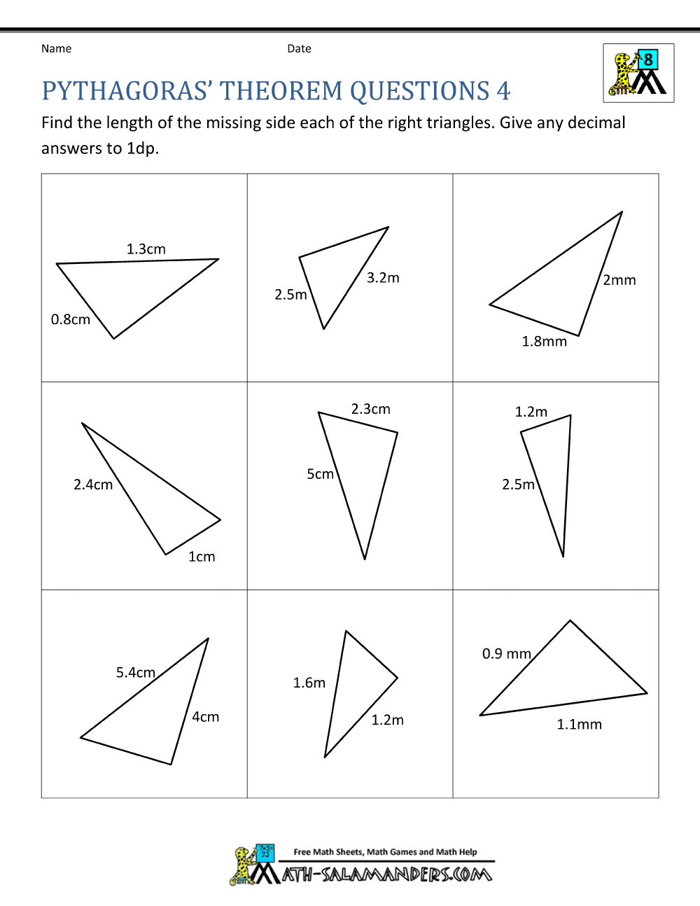 48 Pythagorean Theorem Worksheet With Answers Word PDF