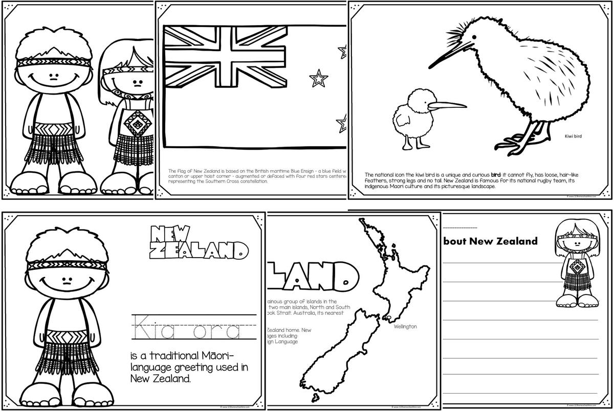 Read Color Learn Country Coloring Pages New Zealand Map Coloring Page Free Printable