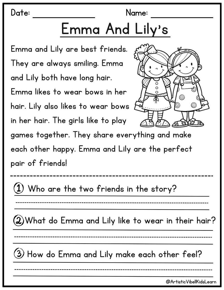 Reading Comprehension Printable Kindergarten First Grade Worksheets Instant Download Fluency Worksheet English Learing Set 2 Etsy Denmark Reading Comprehension Printable Kindergarten First Grade Worksheets Instant Download Fluency Worksheet English Learing Set 2 Etsy Denmark
