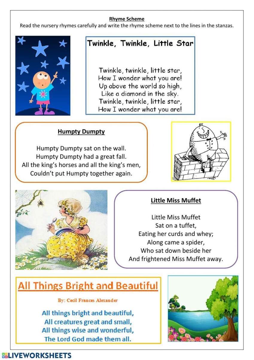 Rhyme Scheme Worksheet Worksheets Library Rhyme Scheme Worksheet Worksheets Library