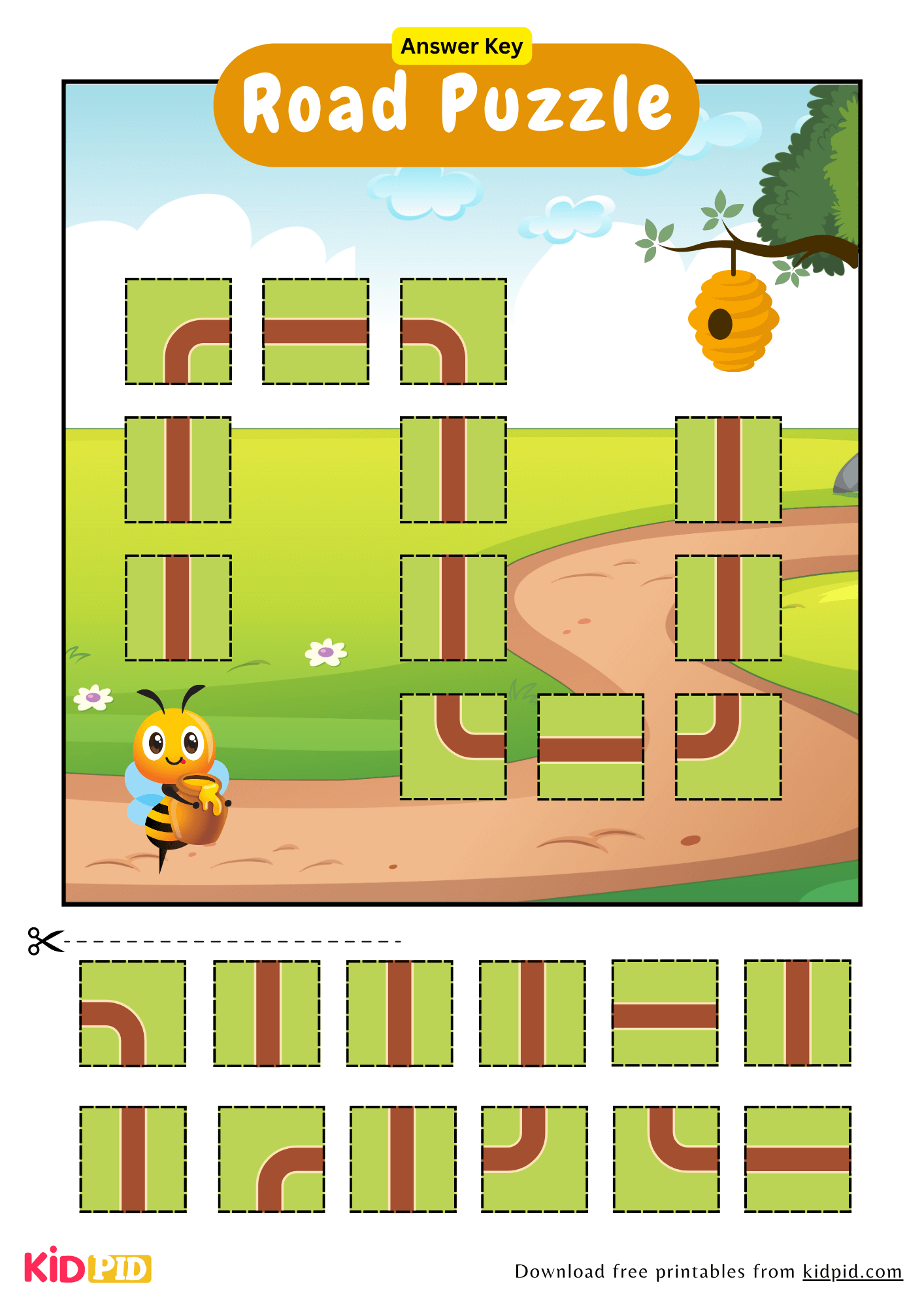 Road Puzzle Printable Activity For Kids Kidpid Road Puzzle Printable Activity For Kids Kidpid