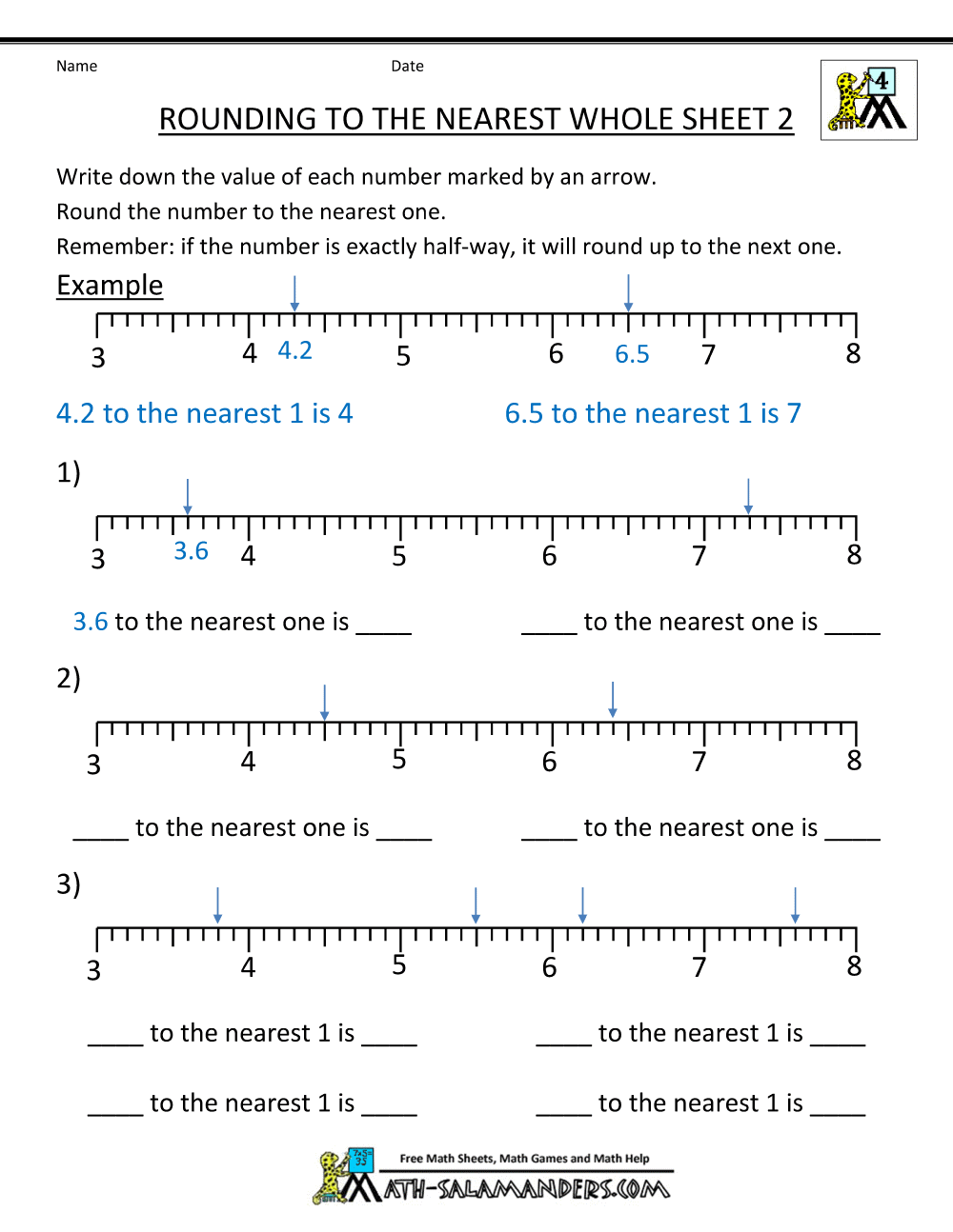 Rounding Decimals To The Nearest Whole Rounding Decimals To The Nearest Whole