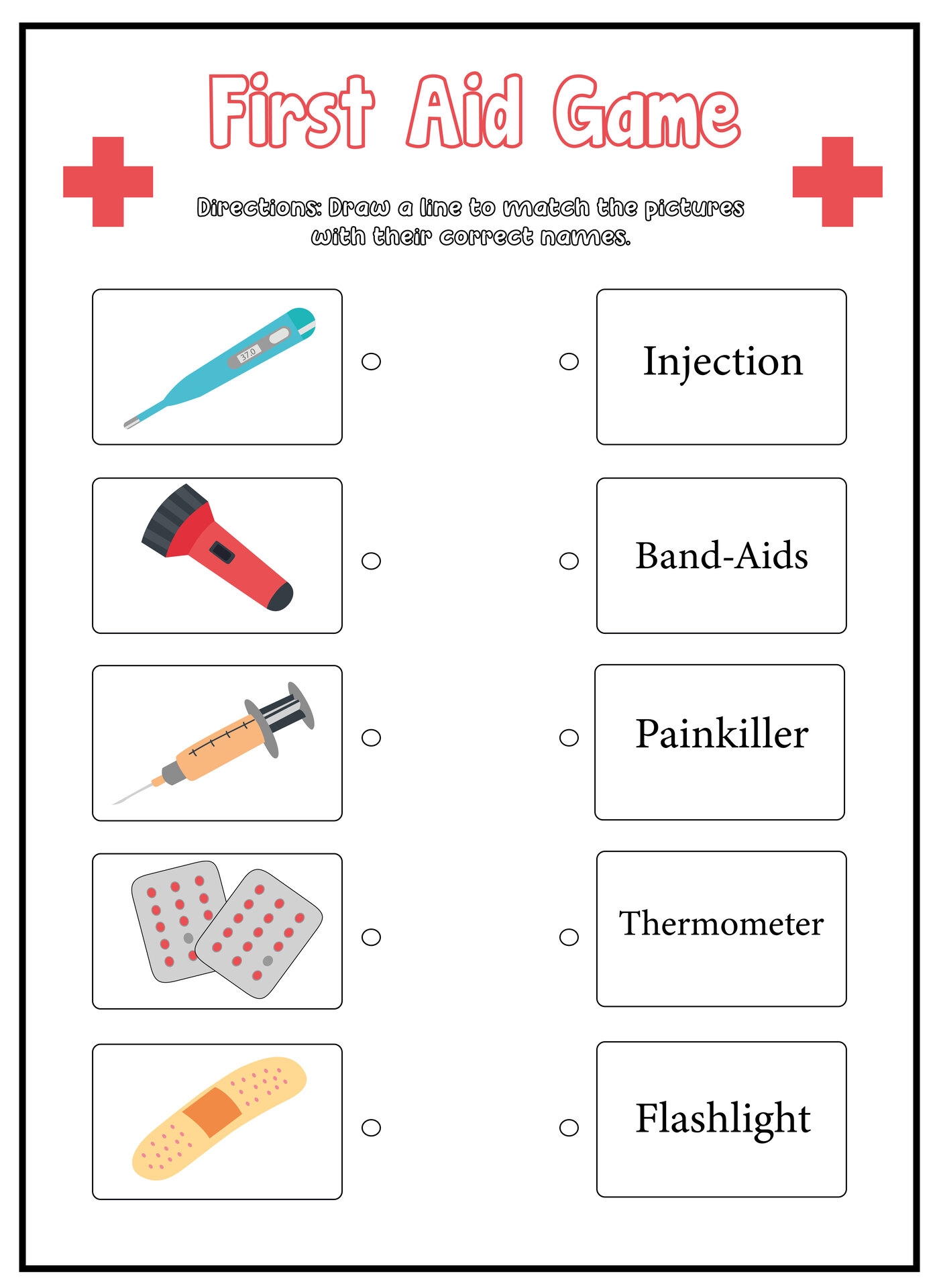 Safety And First Aid Worksheet