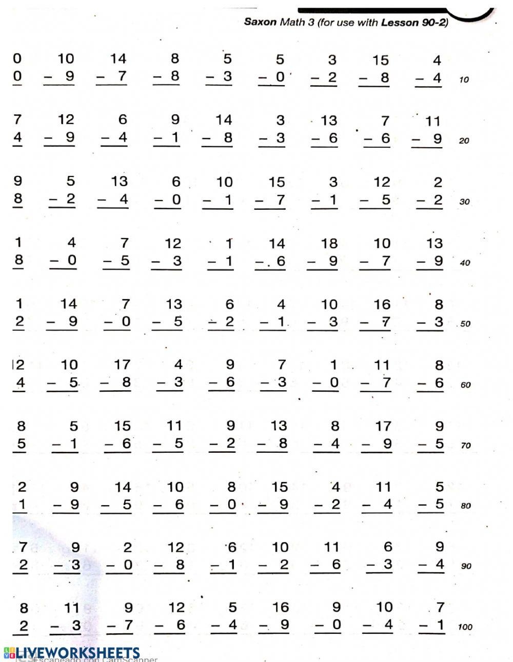 Saxon 90 2 Worksheet Worksheets Library Saxon 90 2 Worksheet Worksheets Library