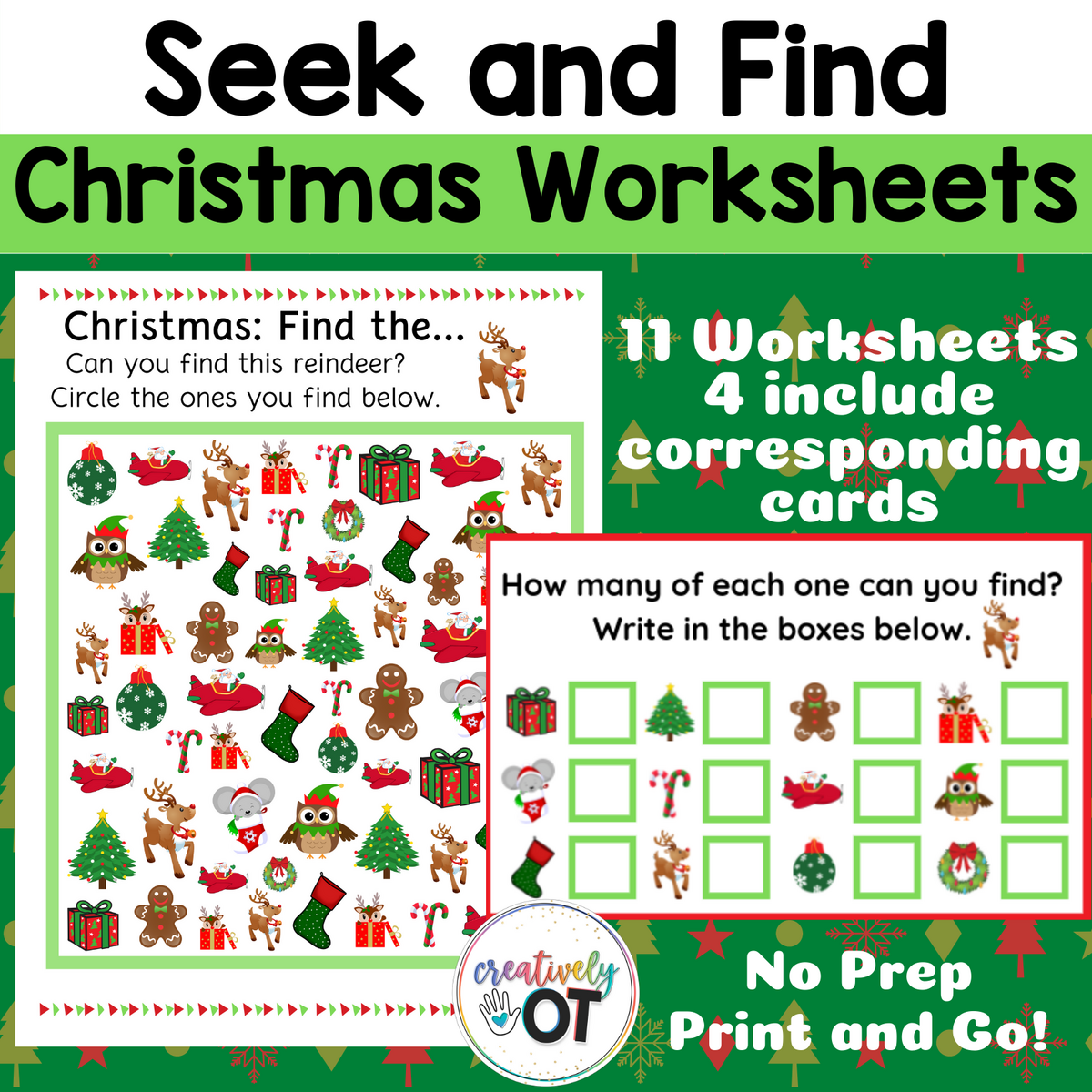Seek And Find Christmas No Prep Worksheets Made By Teachers Seek And Find Christmas No Prep Worksheets Made By Teachers