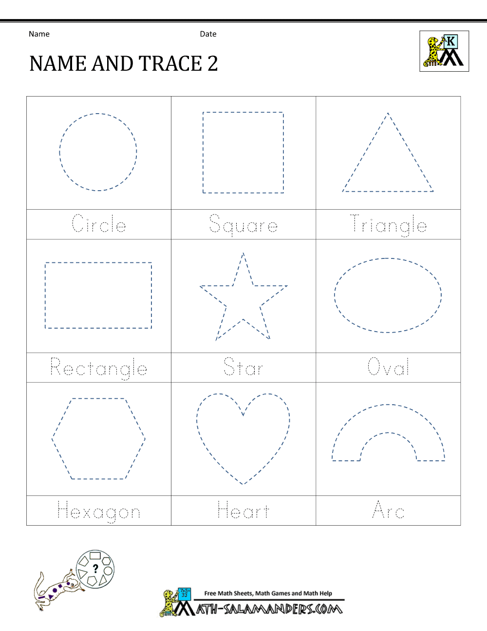 Printable Shapes Worksheet For Kindergarten KidsNex