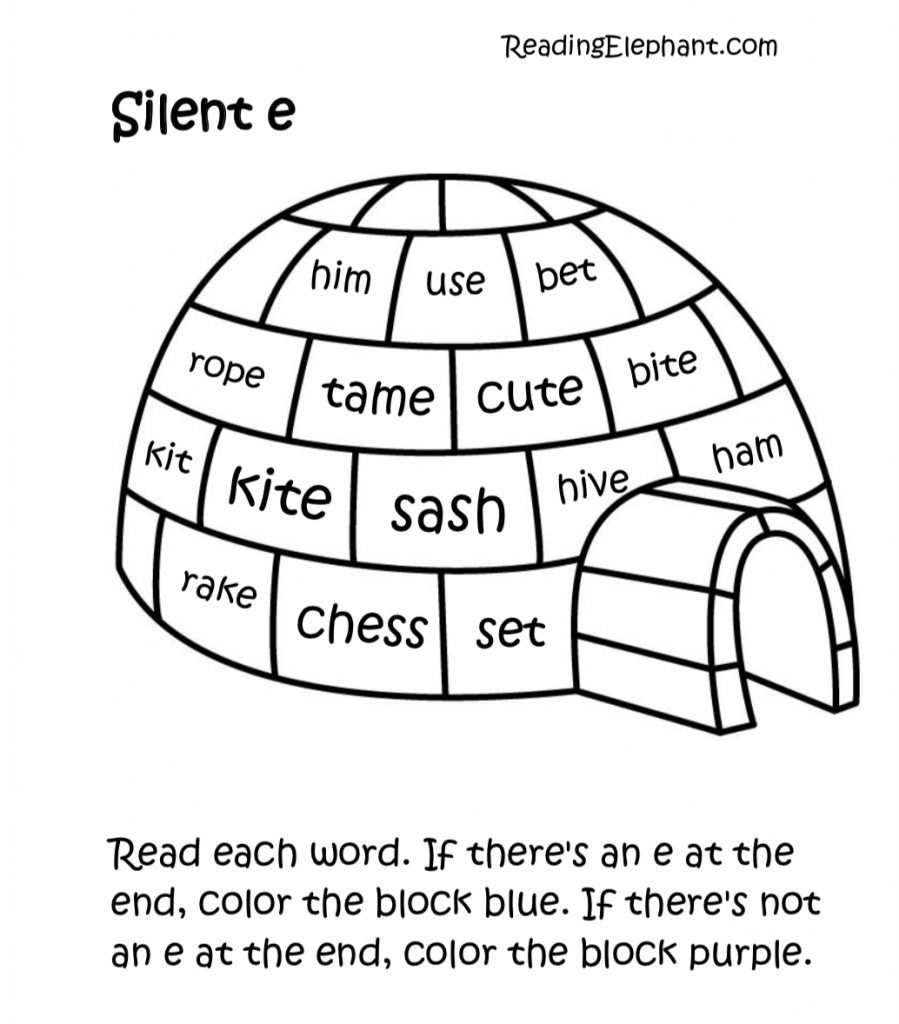 FREE Printable Bossy Silent E Worksheets