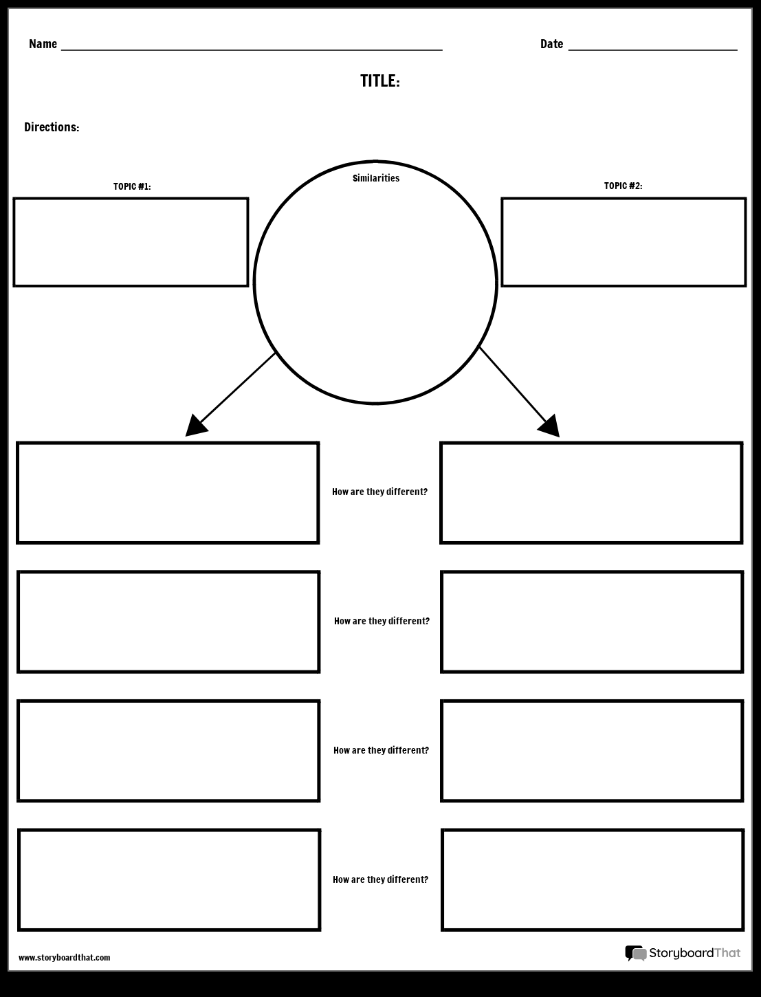 Storyboard That Compare And Contrast Worksheet Templates 7 Effortless Nonfiction Compare And Contrast Activities Teaching Ideas