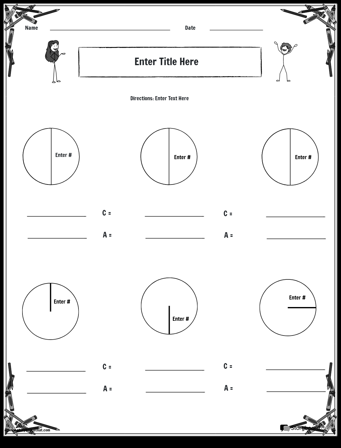 Storyboard That Free Circle Area Circumference Worksheets Area And Circumference Of Circles Worksheet 7th Grade PDF Worksheets Cazoom Math
