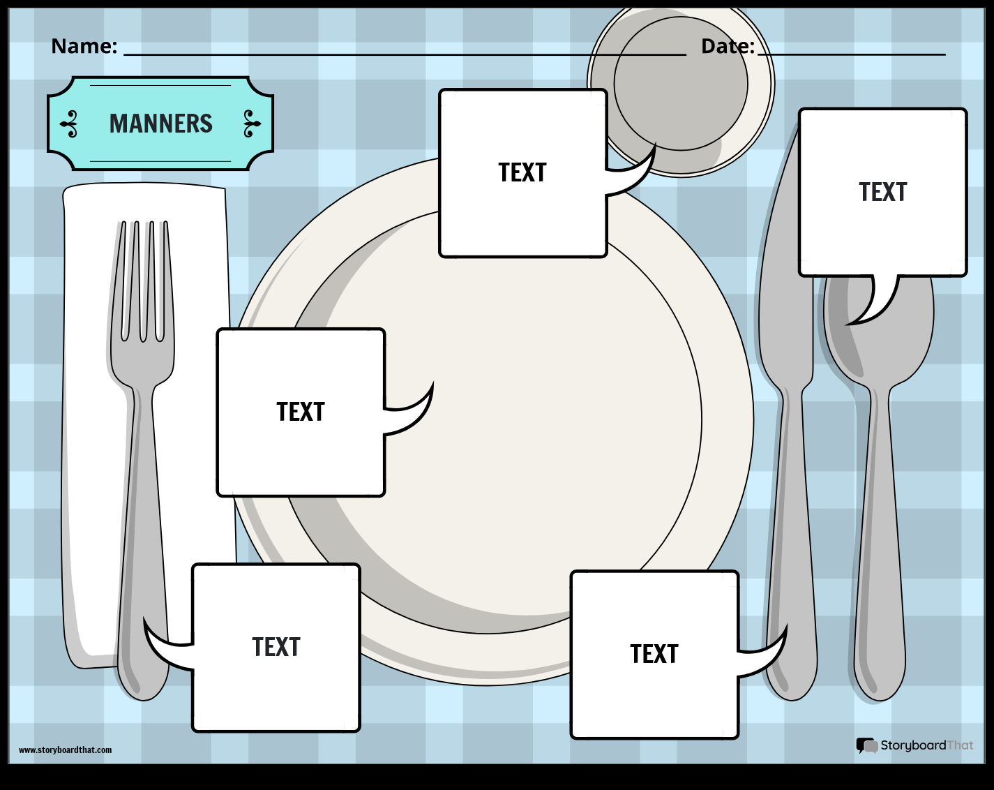 Storyboard That Free Manners Worksheet Templates 10 Table Manners Printable Ideas To Save Today Table Manners Manners Manners For Kids And More