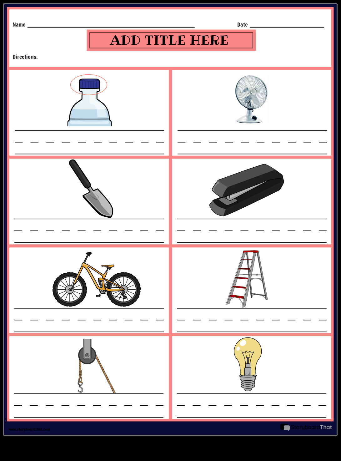 Storyboard That Free Simple Machines Worksheets What Are 6 Simple Machines For Kids Booklet With Examples Free Printable