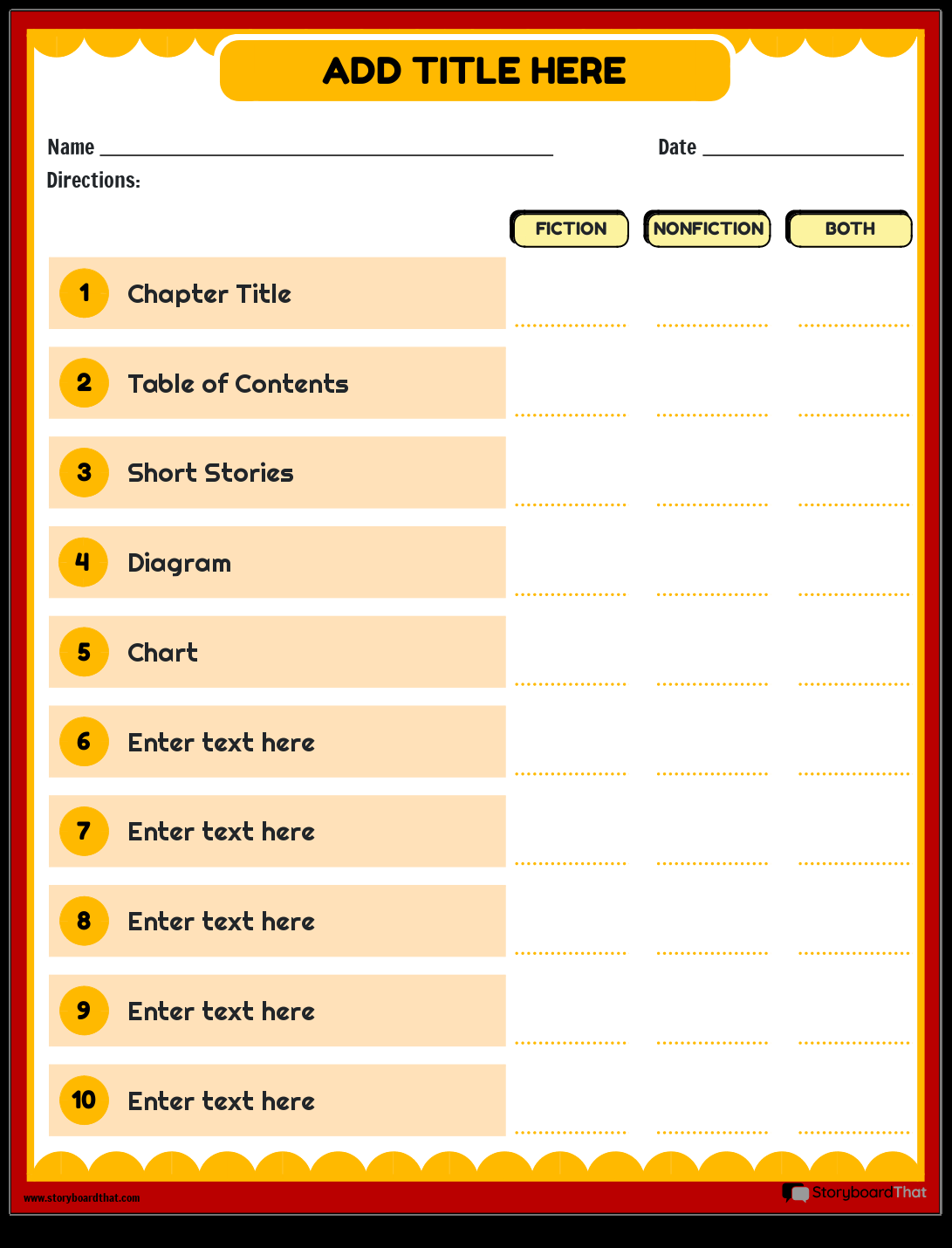 Storyboard That Text Features Worksheets For Reading Storyboard That Text Features Worksheets For Reading