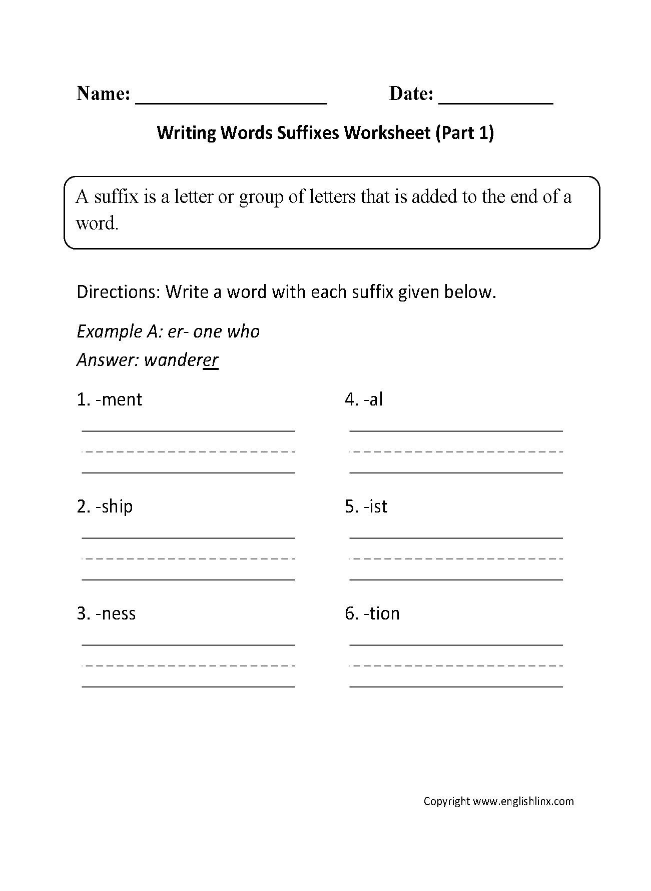Suffixes Worksheets Printable Word Endings Practice Suffixes Worksheets Printable Word Endings Practice