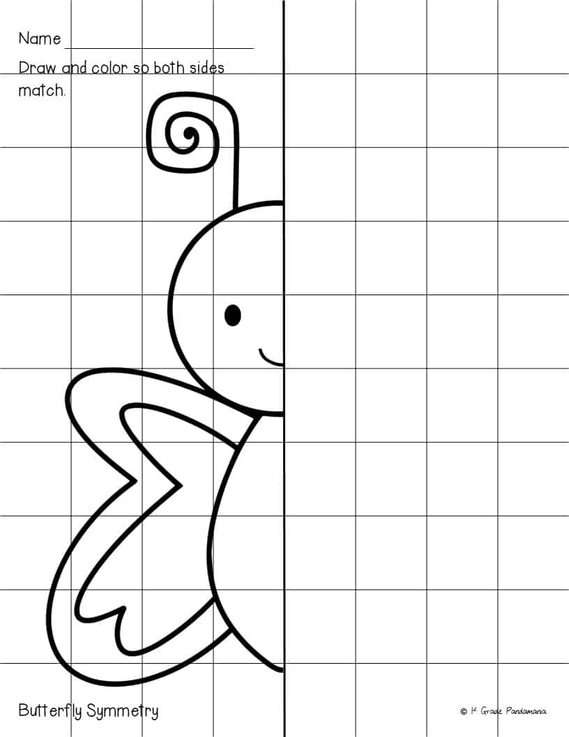Symmetry Worksheets Spring And Summer Activities FREE 1st Grade Pandamania Symmetry Worksheets Spring And Summer Activities FREE 1st Grade Pandamania