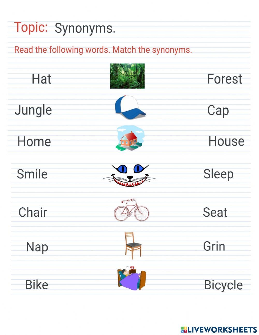 Synonyms Worksheet For 2nd Grade Worksheets Library Synonyms Worksheet For 2nd Grade Worksheets Library