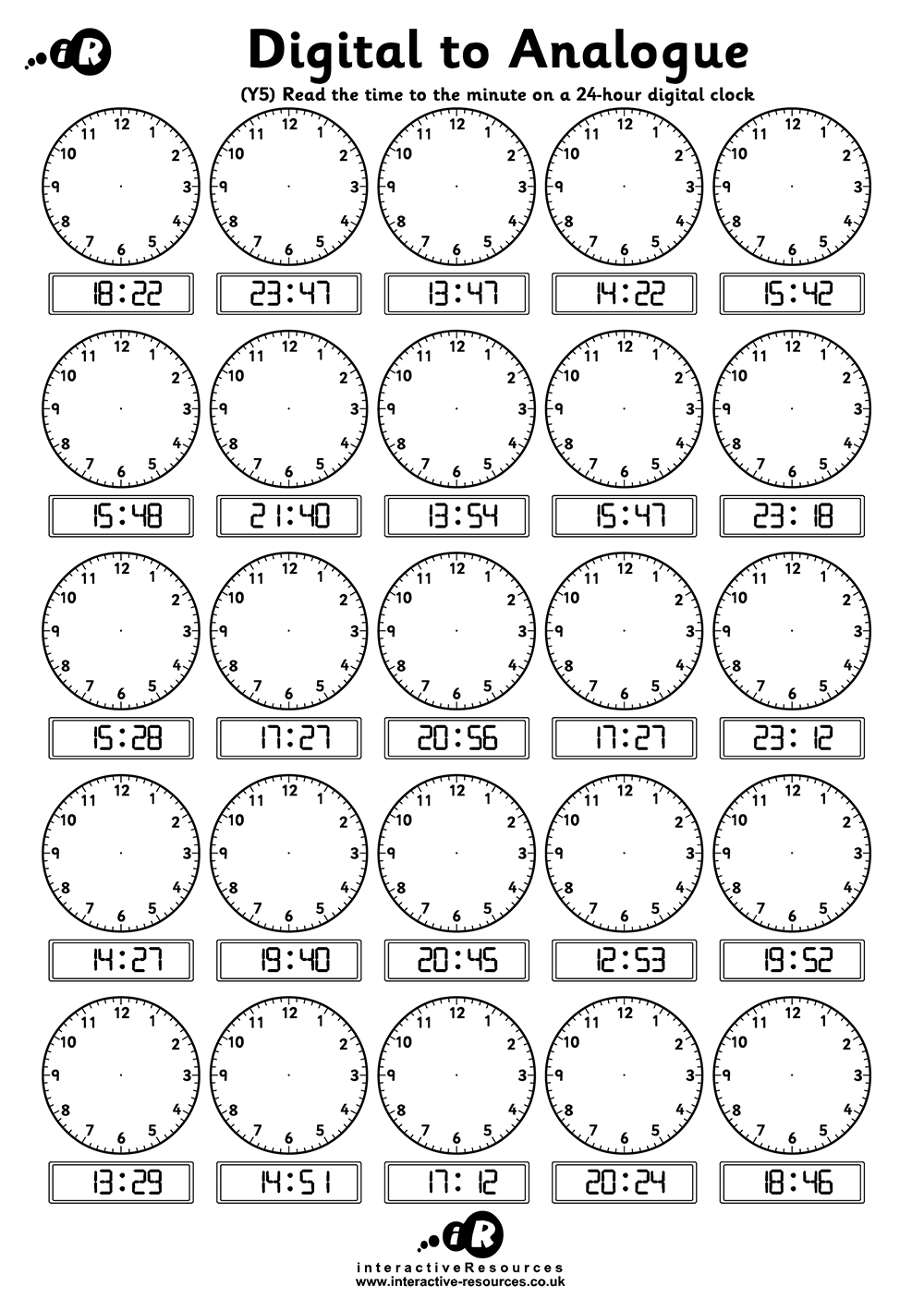 Teaching Time Free Telling Time Worksheets 60 Free Telling Time Worksheets Teach Prints