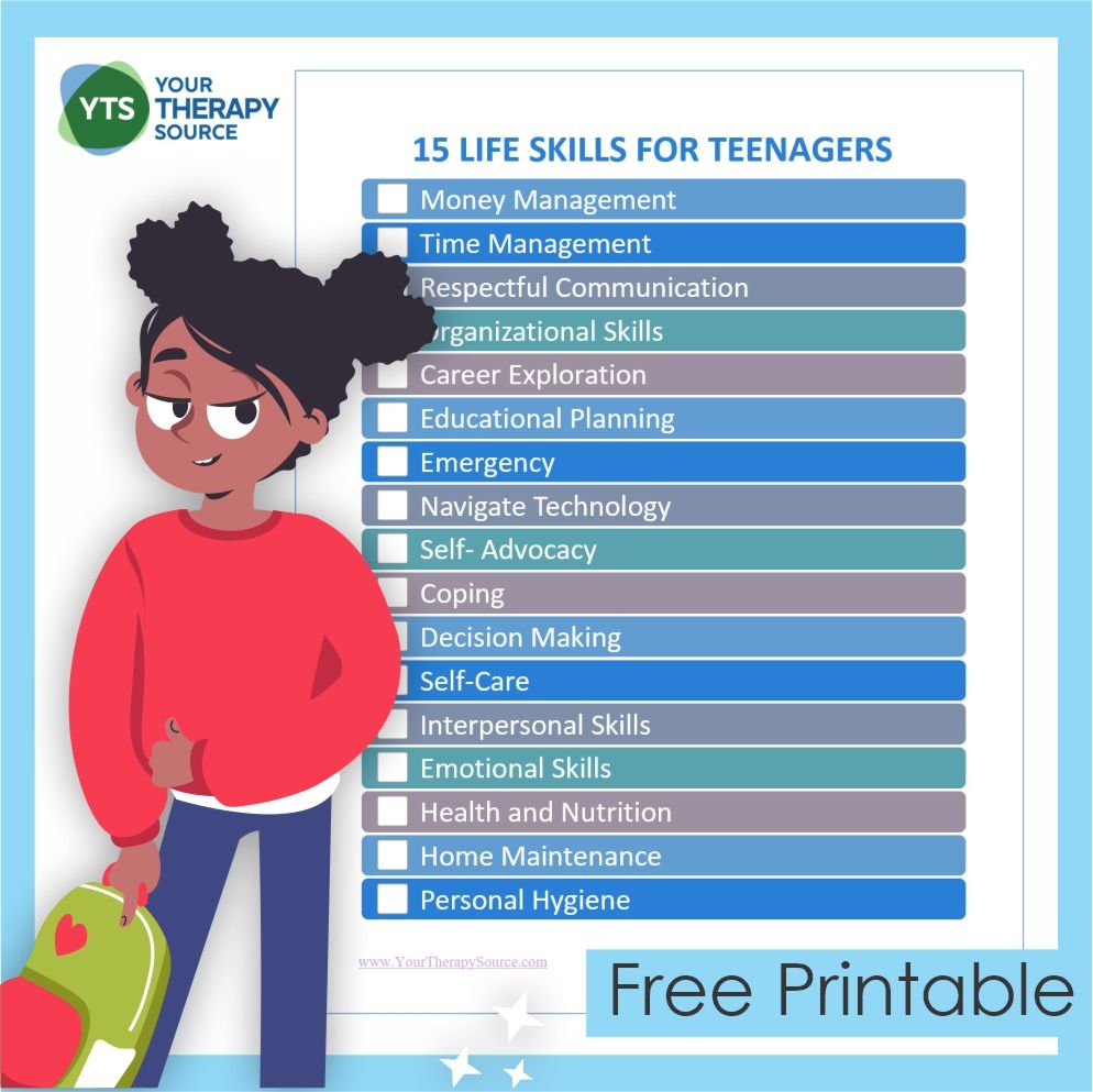 Teenage Life Skills Checklist PDF Your Therapy Source Teenage Life Skills Checklist PDF Your Therapy Source
