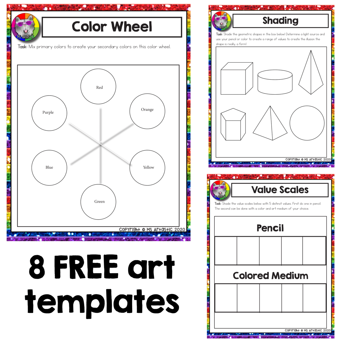 The BEST Free Art Worksheets Lessons And Ideas For Kids Ms Artastic The BEST Free Art Worksheets Lessons And Ideas For Kids Ms Artastic