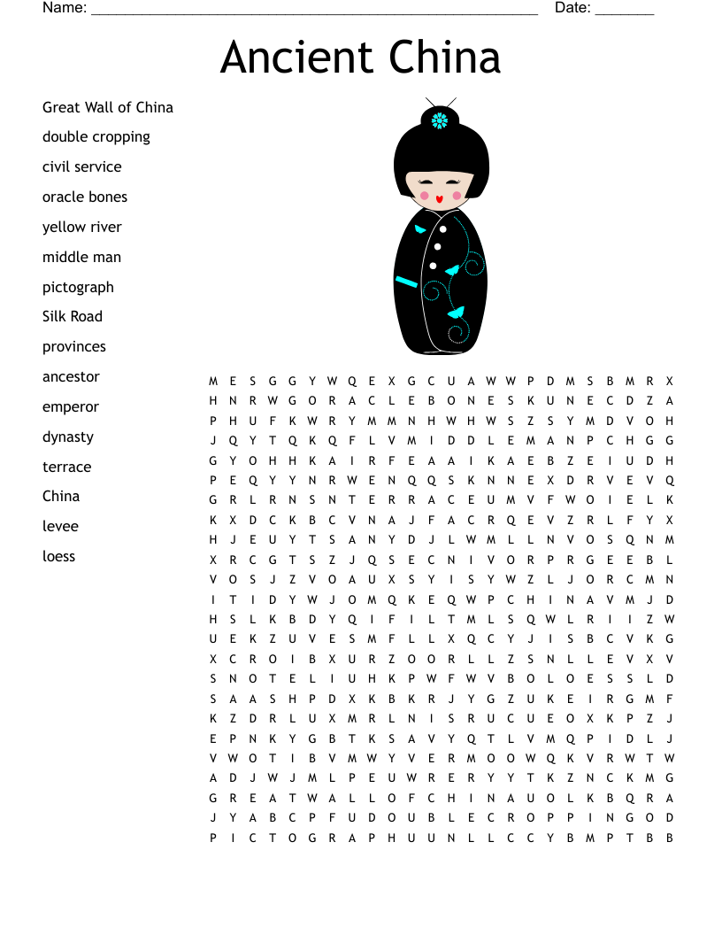 The Shang Dynasty Worksheet WordMint The Shang Dynasty Worksheet WordMint