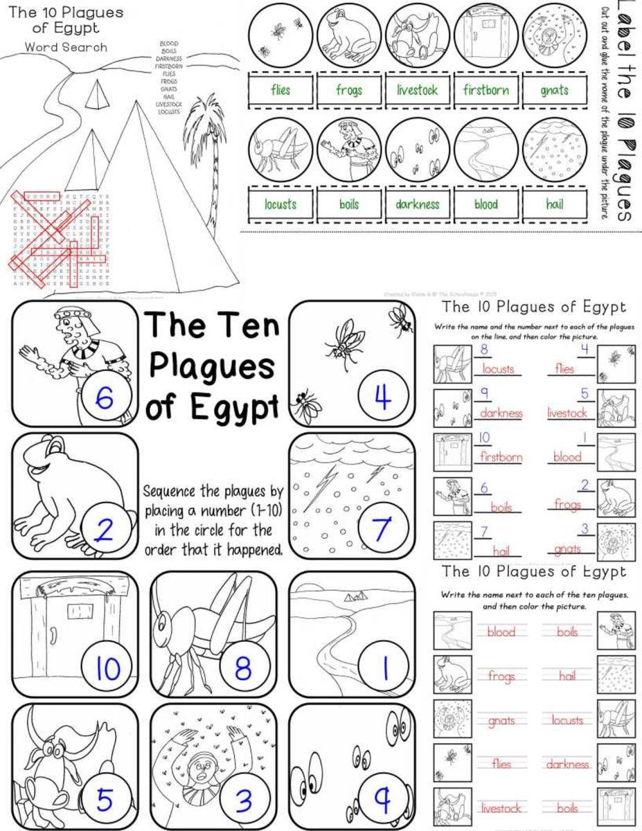 The Ten Plagues Of Egypt Worksheet Pack Made By Teachers The Ten Plagues Of Egypt Worksheet Pack Made By Teachers