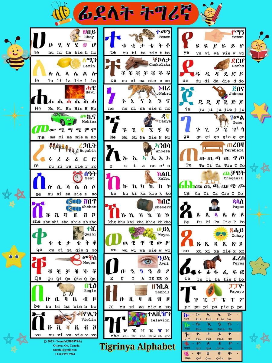 Tigrinya Alphabet With English Subtitle Printable Etsy Canada Tigrinya Alphabet With English Subtitle Printable Etsy Canada