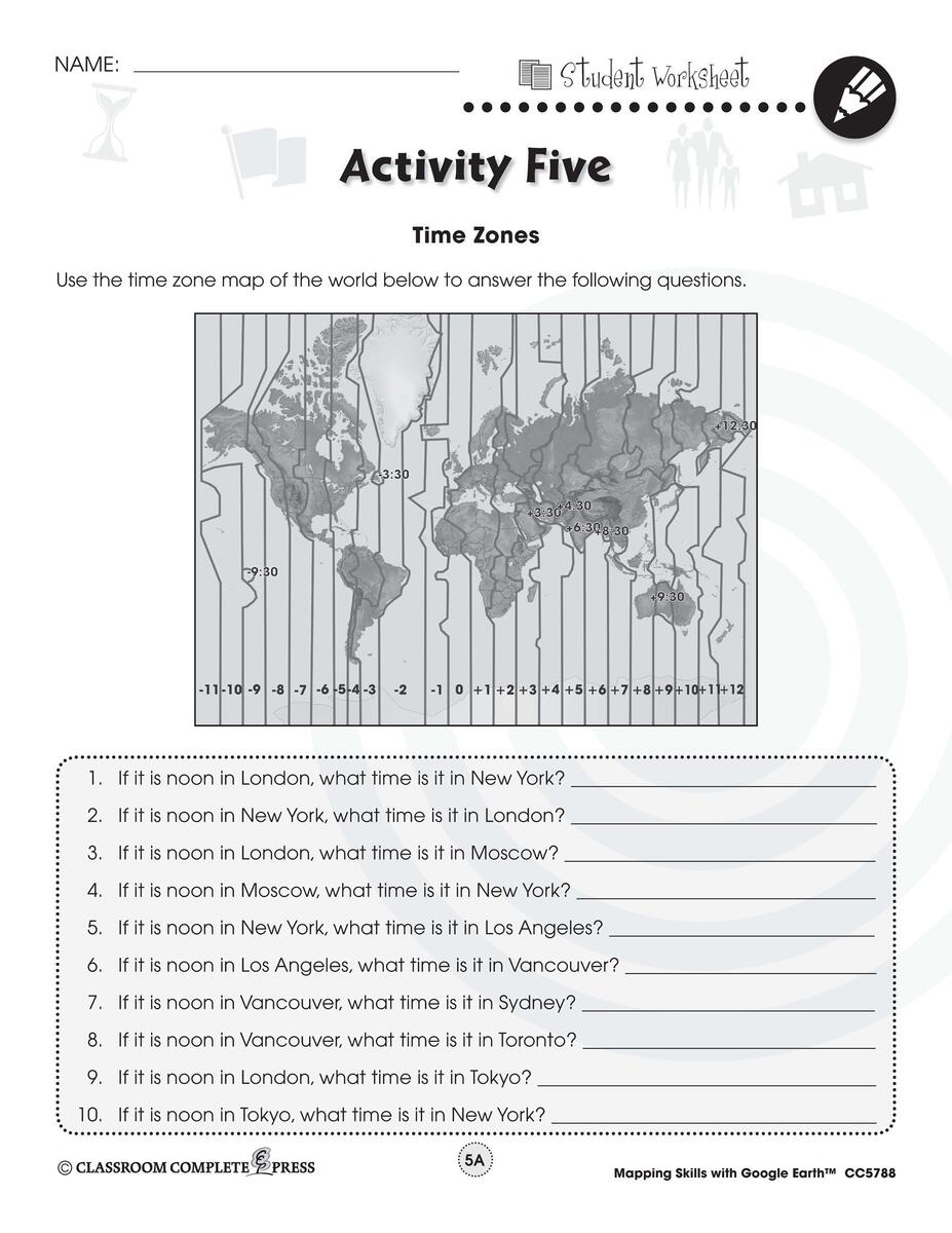 Time Zone Worksheet Learn To Calculate Time Differences With Ease Worksheets Library