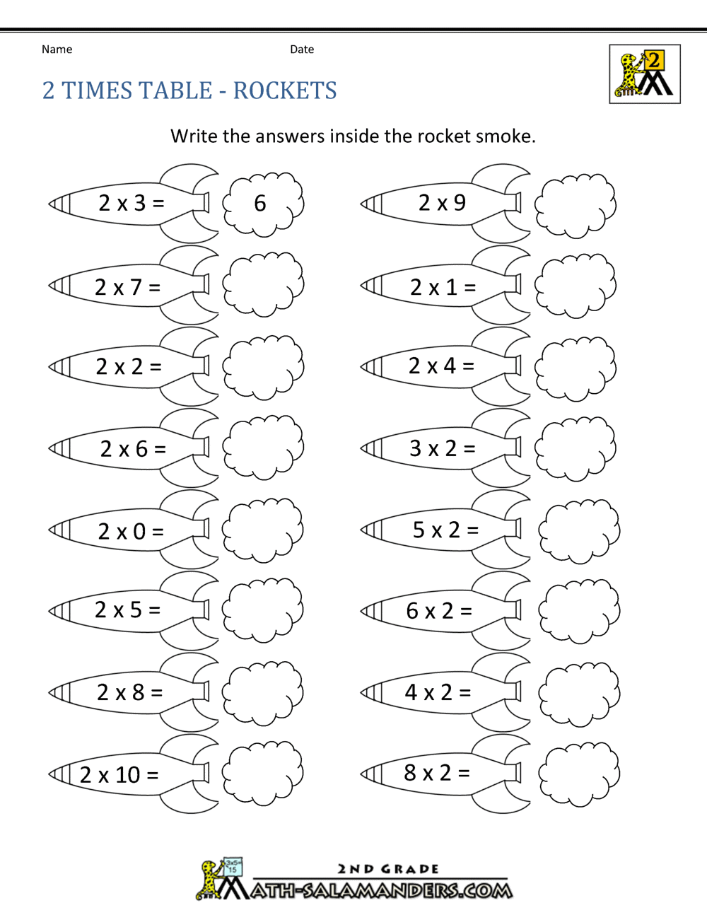 Times Table 2 12 Worksheets 1 2 3 4 5 6 7 8 9 E31