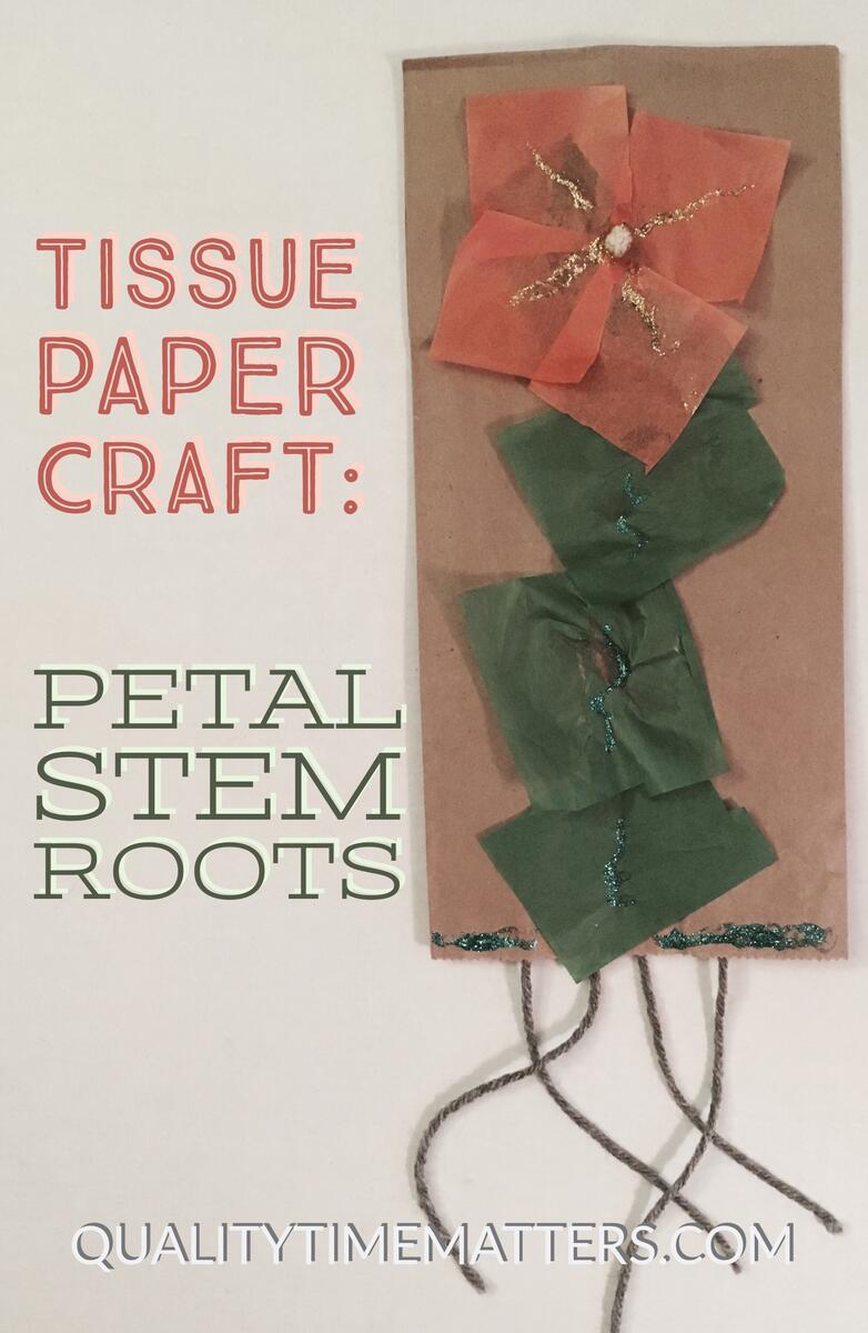 Tissue Paper Craft Petal Stem Roots