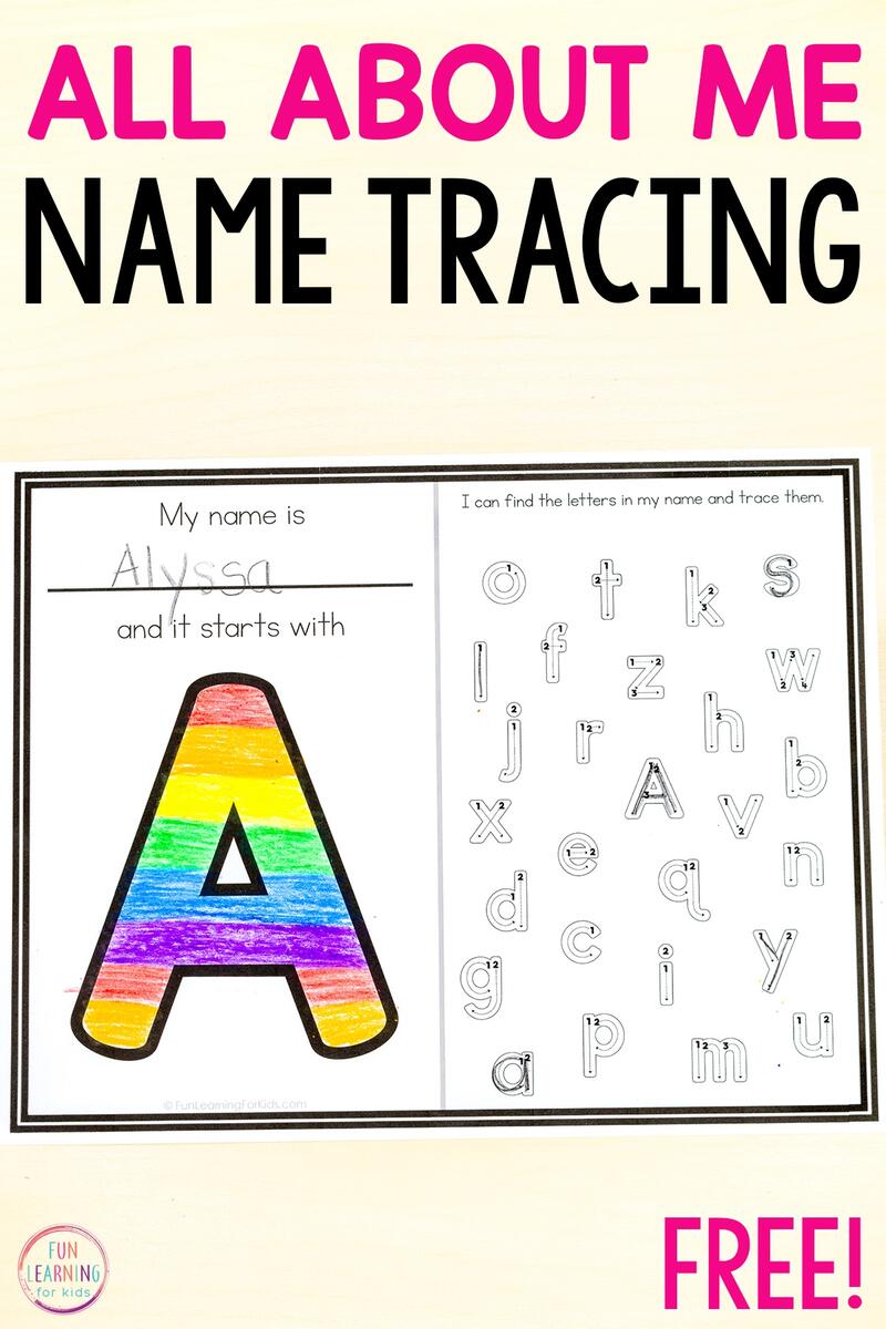 Name Trace Worksheet DIGITAL FILE Printable For Pre Schoolers Kindergarteners Etsy