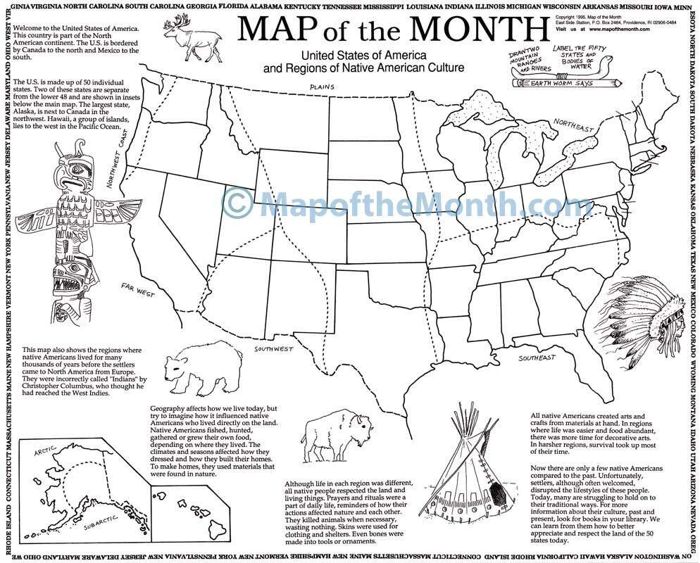 USA Regions Of Native American Culture Map Worksheets Library Native American Maps Blank Map Worksheet Worksheets Library