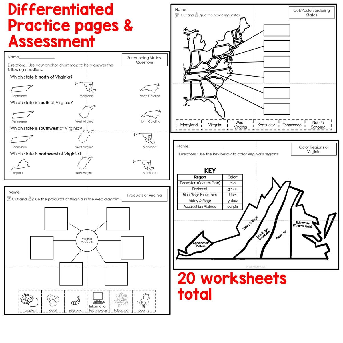 Virginia Regions Templates