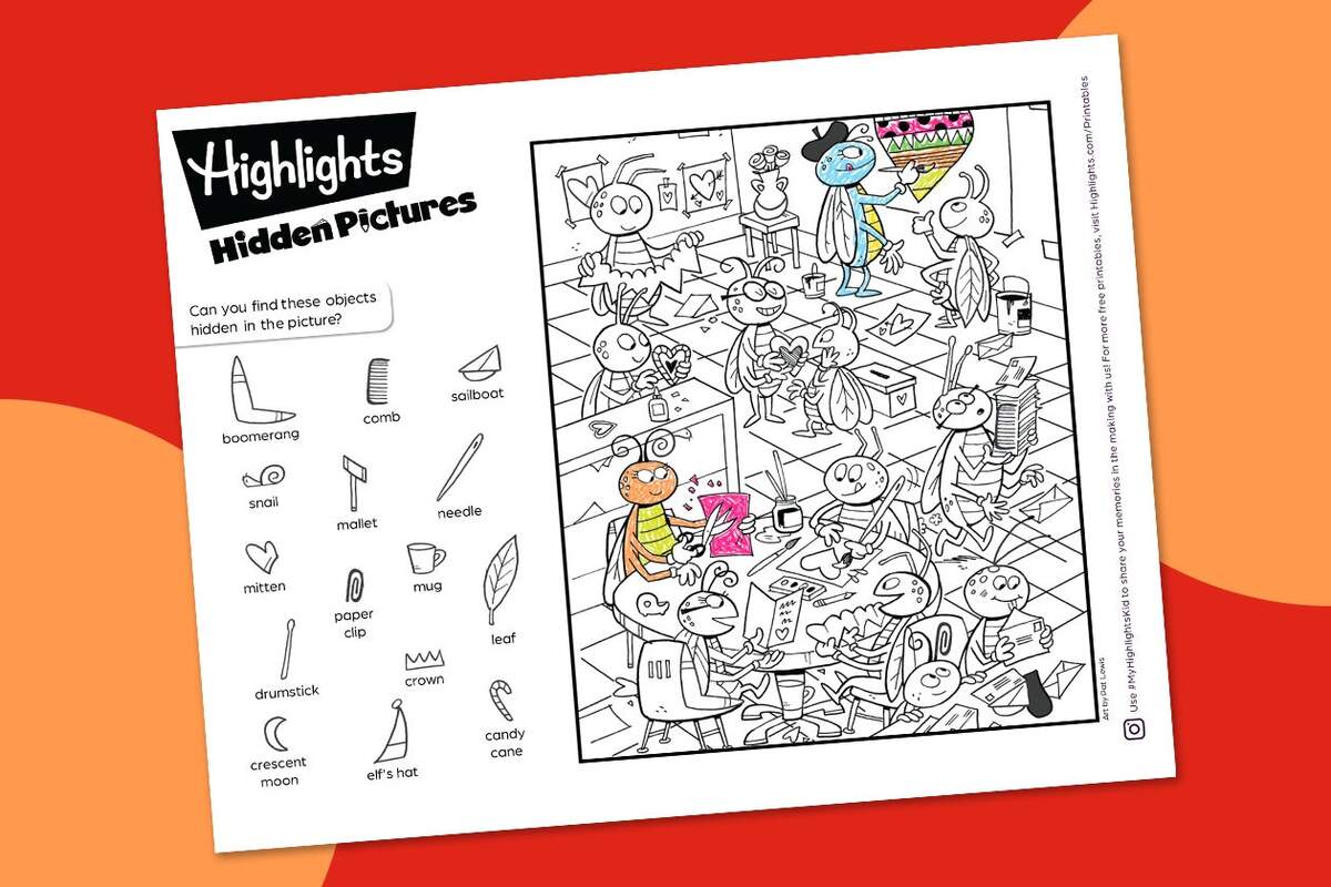 Valentine S Day Hidden Pictures Printable Highlights For Children Valentine S Day Hidden Pictures Printable Highlights For Children