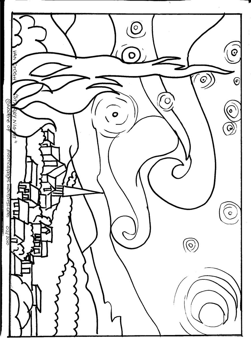 Van Gogh Starry Night Art Appreciation Practical Pages