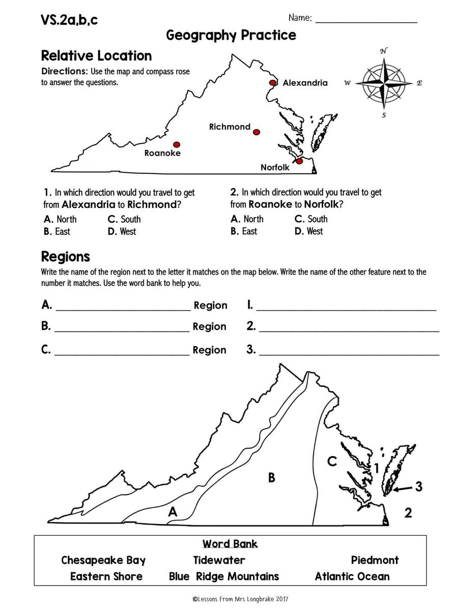 Virginia Studies VS 2b Blue Ridge Mountains Region Reading And Review