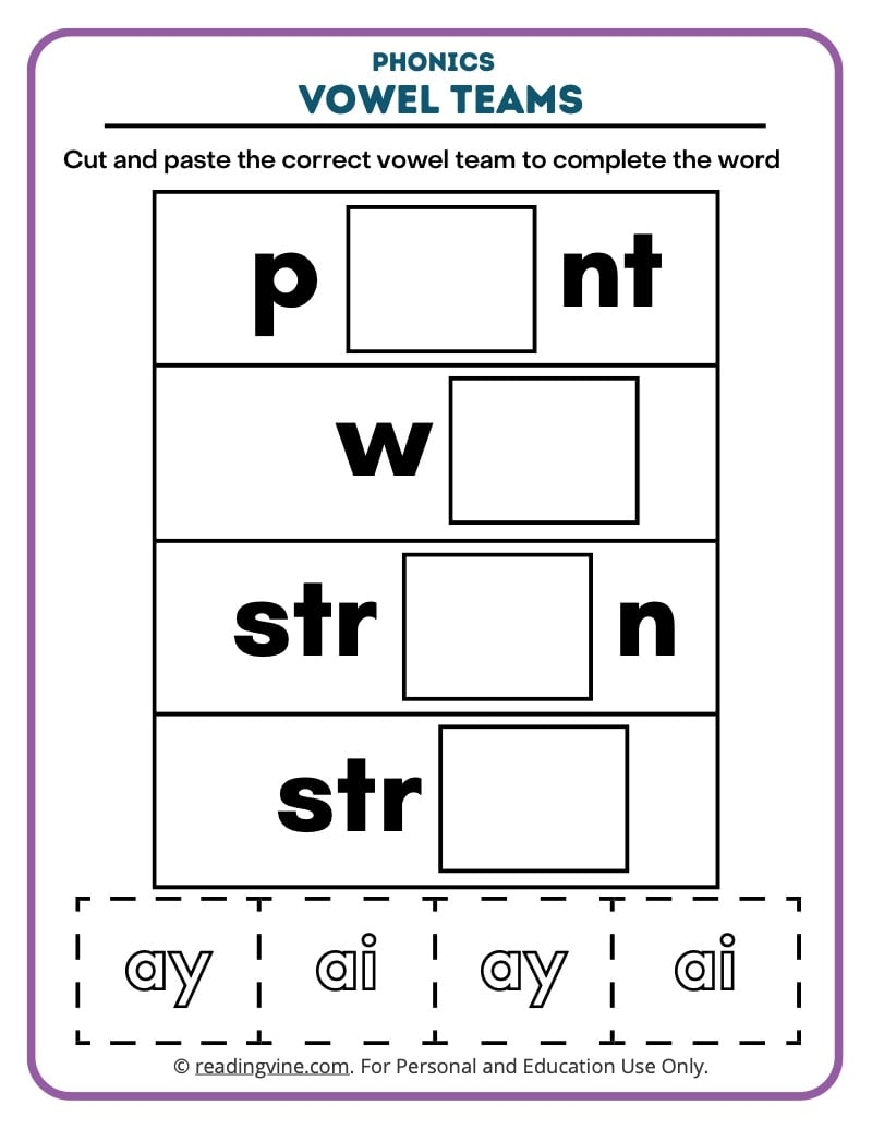 Vowel Teams Worksheets All About The Vowel Team OA Long Vowel Team Oa Worksheets Made By Teachers