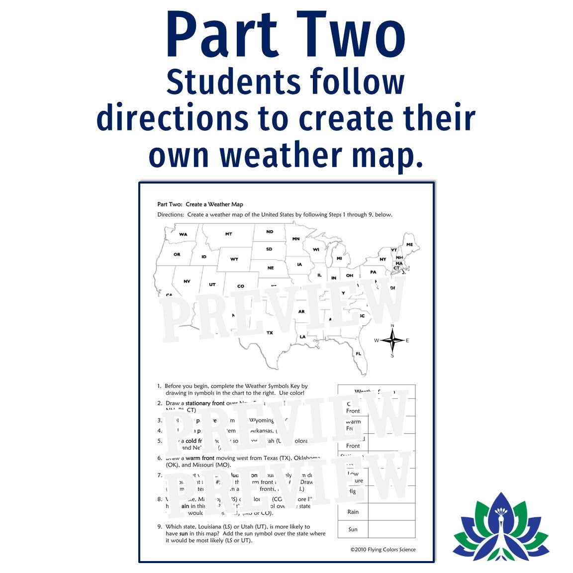 Weather Maps Worksheet Flying Colors Science Weather Map Worksheet Worksheets Library