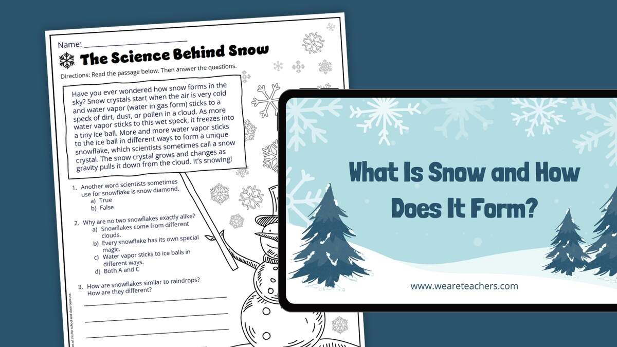 What Is Snow How Does It Form Plus Free Worksheet Slides Blizzard Facts For Kids Growing Play