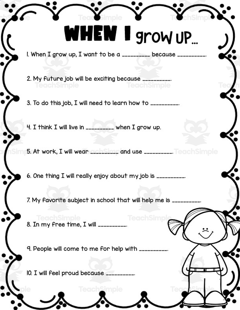 When I Grow Up End Of Year Activities By Teach Simple
