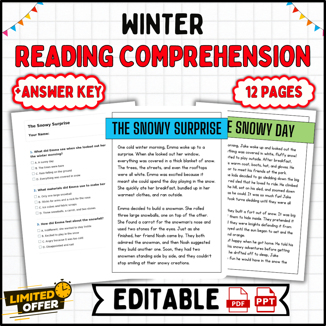 Winter Reading Comprehension Passages 2nd Grade Activities Worksheets Made By Teachers January Reading Comprehension Passages Kindergarten 1st Grade Worksheets Sentences Reading Worksheet Fluency Worksheet English Learing Etsy