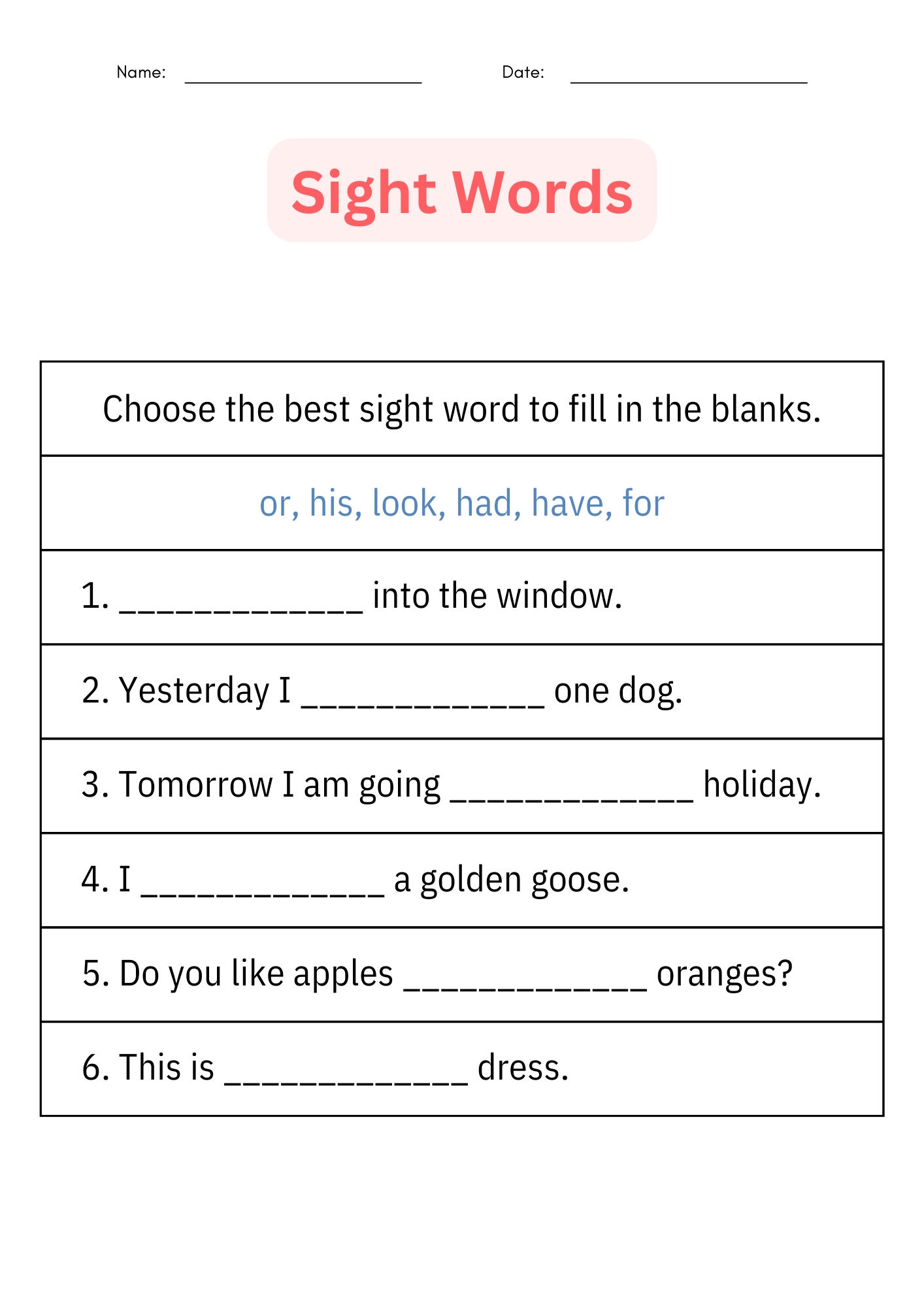 Writing Sight Word Sentences Activities Worksheet Practice For Kindergarten Made By Teachers Writing Sight Word Sentences Activities Worksheet Practice For Kindergarten Made By Teachers