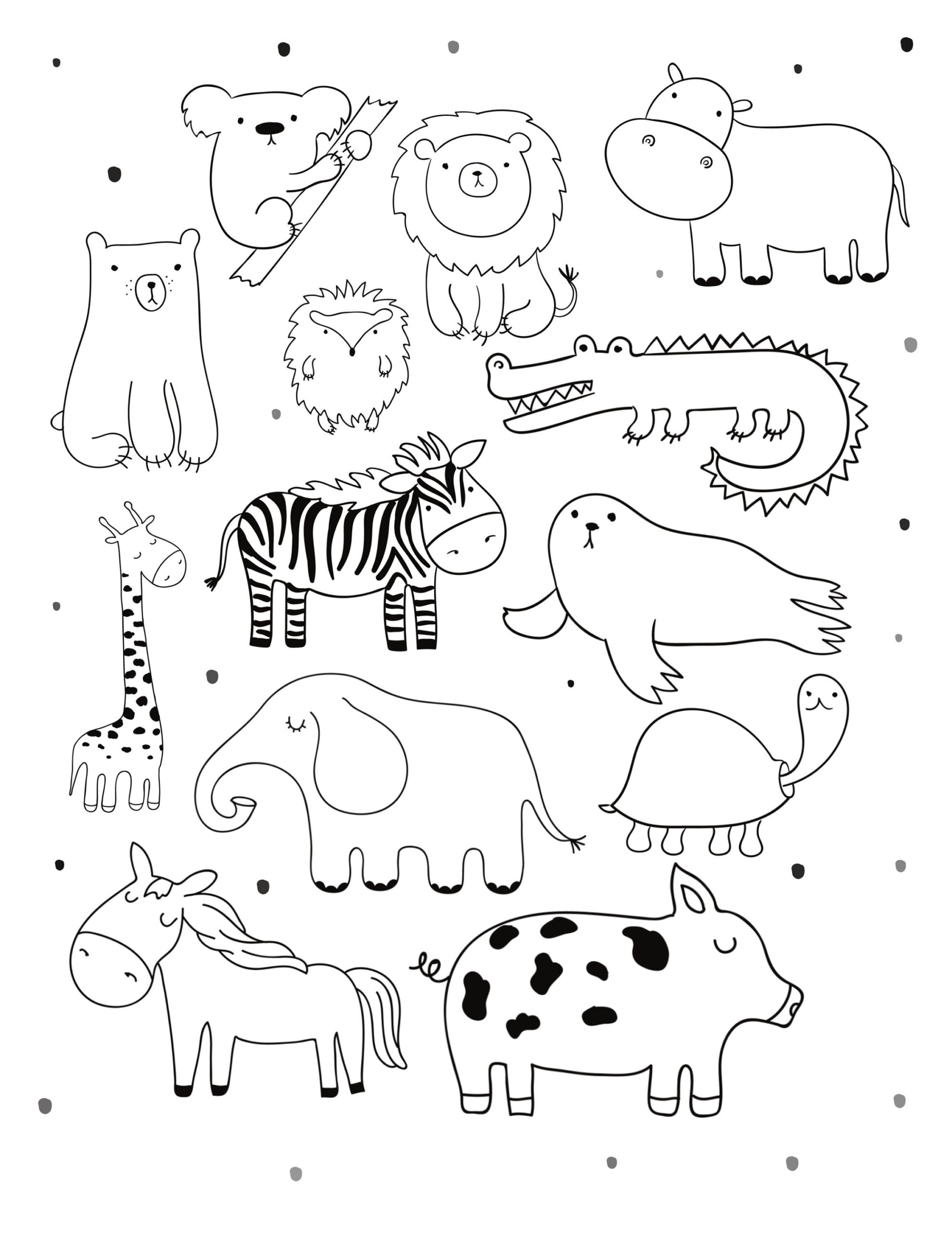 Zoo Animal Coloring Page For Kids PDF Etsy Zoo Animal Coloring Page For Kids PDF Etsy
